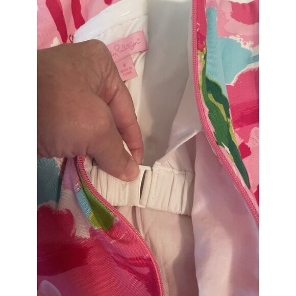 NEW! Lilly Pulitzer Keetan dress NWT sz 6 Strapless Silk Blend Hotty Pink $198 - Picture 6 of 8